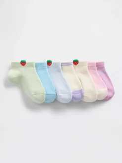 Baby & Toddler Strawberry No Show Socks (7-Pack)