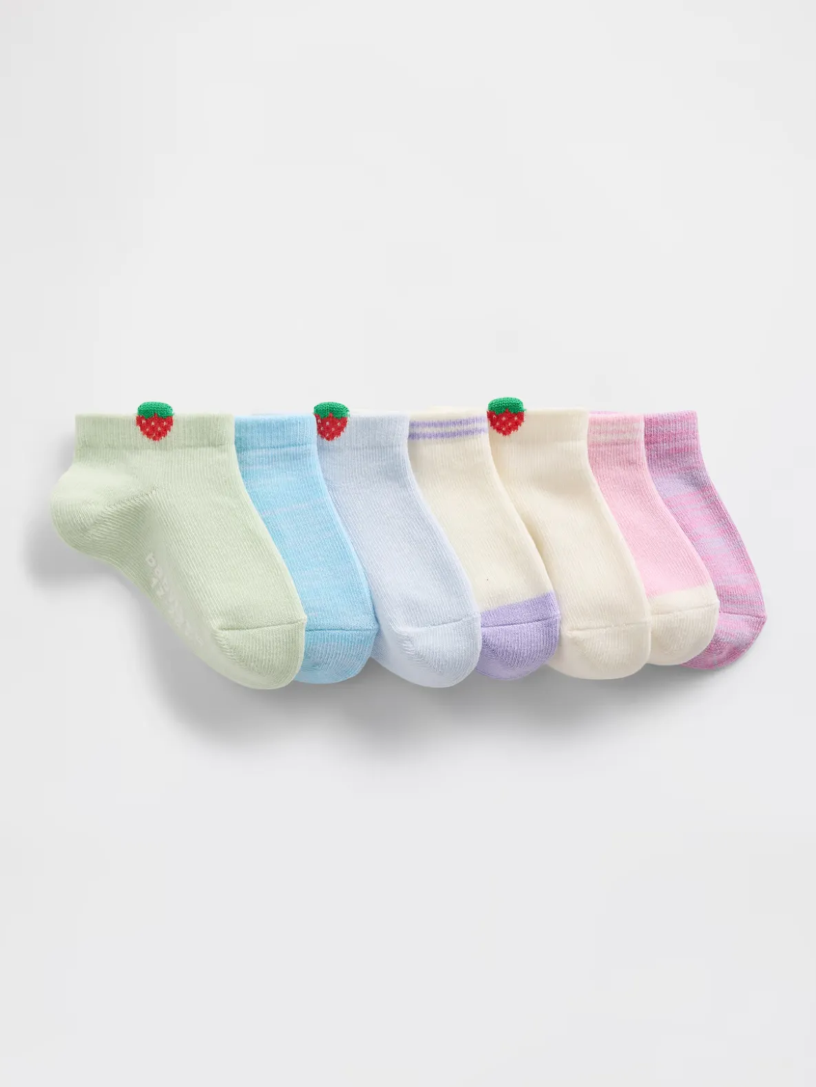 Baby & Toddler Strawberry No Show Socks (7-Pack)