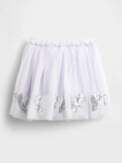 Baby & Toddler Tulle & Sequin Heart Skirt