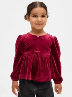 Baby & Toddler Velour Bow Top
