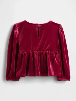 Baby & Toddler Velour Bow Top