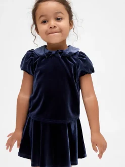Baby & Toddler Velour Bow Outfit Set