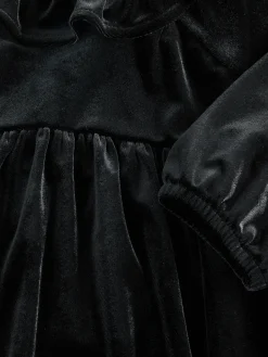 Baby & Toddler Velour Ruffle Collar Dress