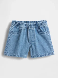 Baby Brannan Bear Pocket Pull-On Denim Shorts