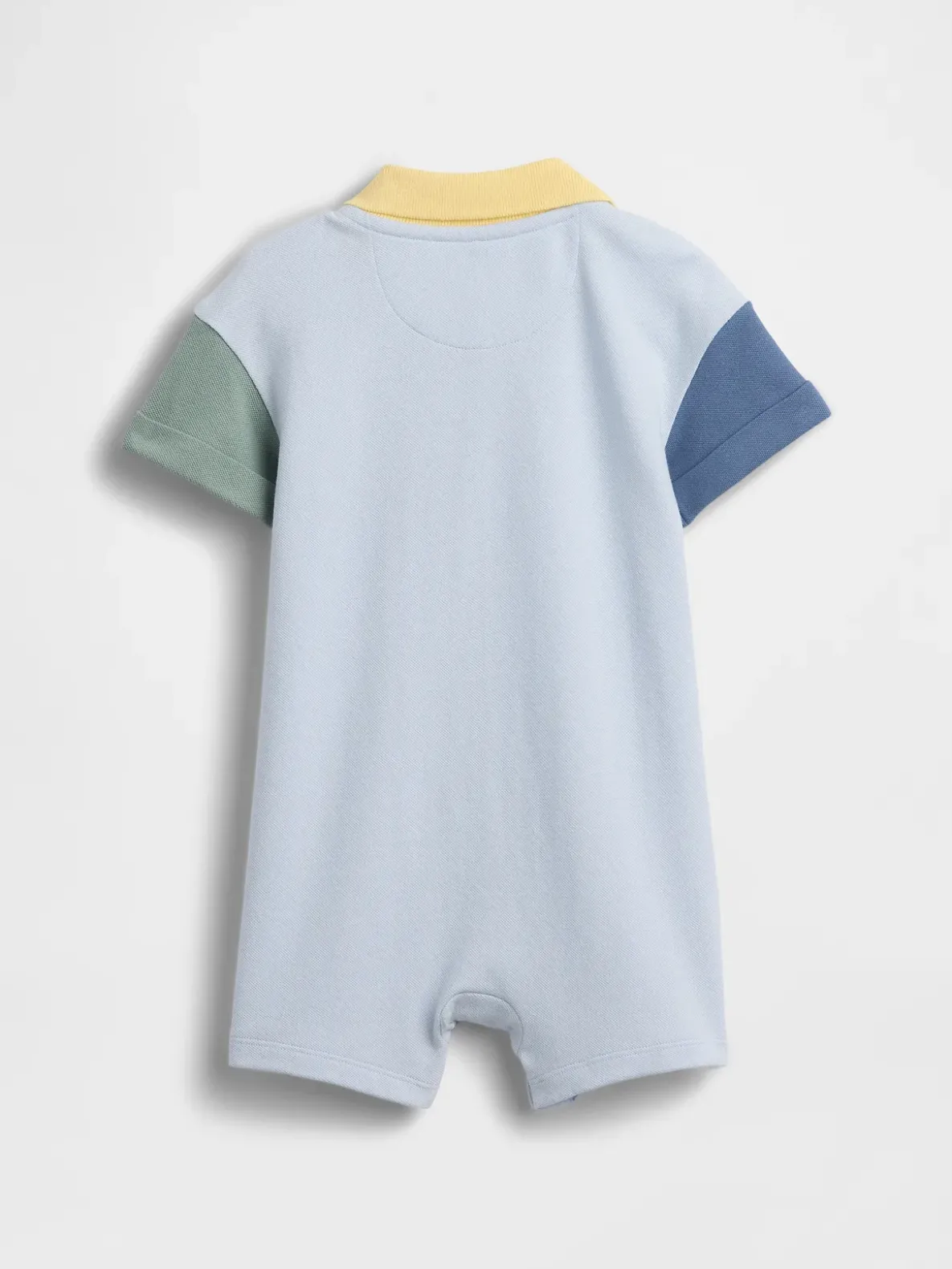 Baby Colorblock Pique Polo Shorty One-Piece