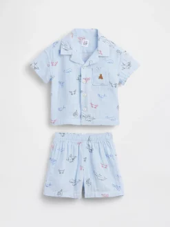 Baby Cotton Gauze Cabana Outfit Set