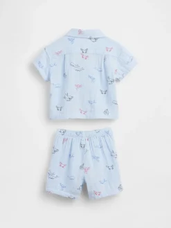 Baby Cotton Gauze Cabana Outfit Set