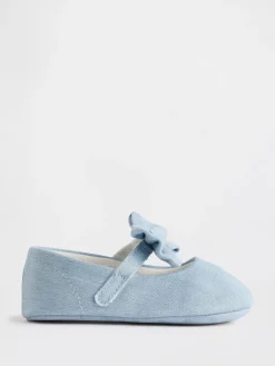 Baby Denim Bow Mary Jane Shoes