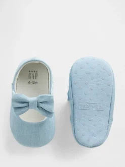 Baby Denim Bow Mary Jane Shoes