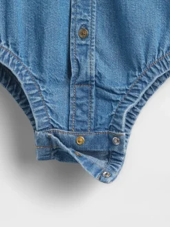 Baby Denim Button-Down Bodysuit