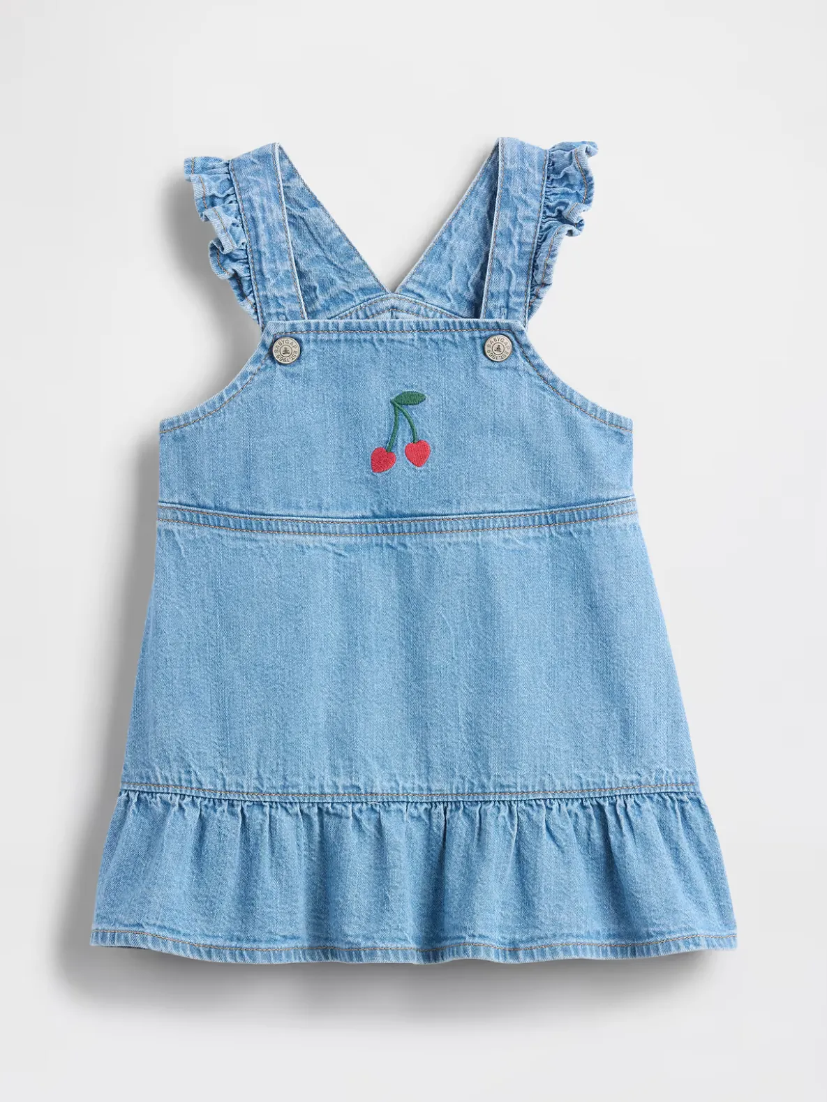 Baby Denim Cherry Skirtall Set