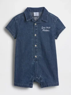 Baby Denim Gap Logo Shorty One-Piece