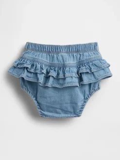 Baby Denim Ruffle Bloomers
