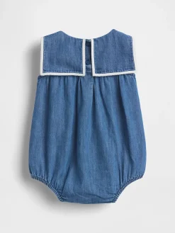 Baby Denim Sailor Bubble Bodysuit