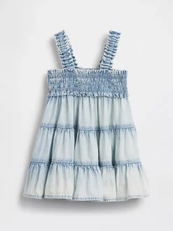 Baby Denim Tiered Dress