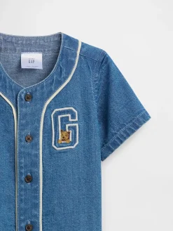 Baby Denim Varsity Outfit Set