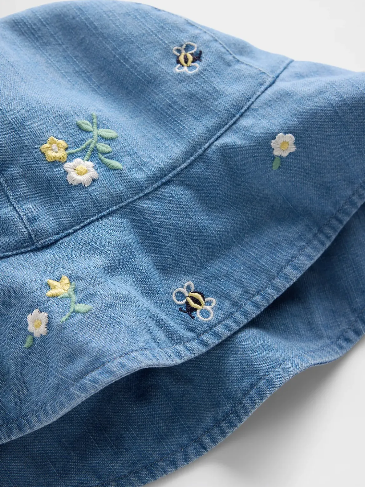Baby Embroidered Denim Sun Hat