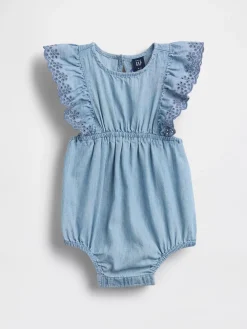 Baby Eyelet Denim One-Piece