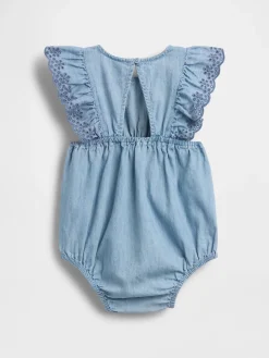 Baby Eyelet Denim One-Piece