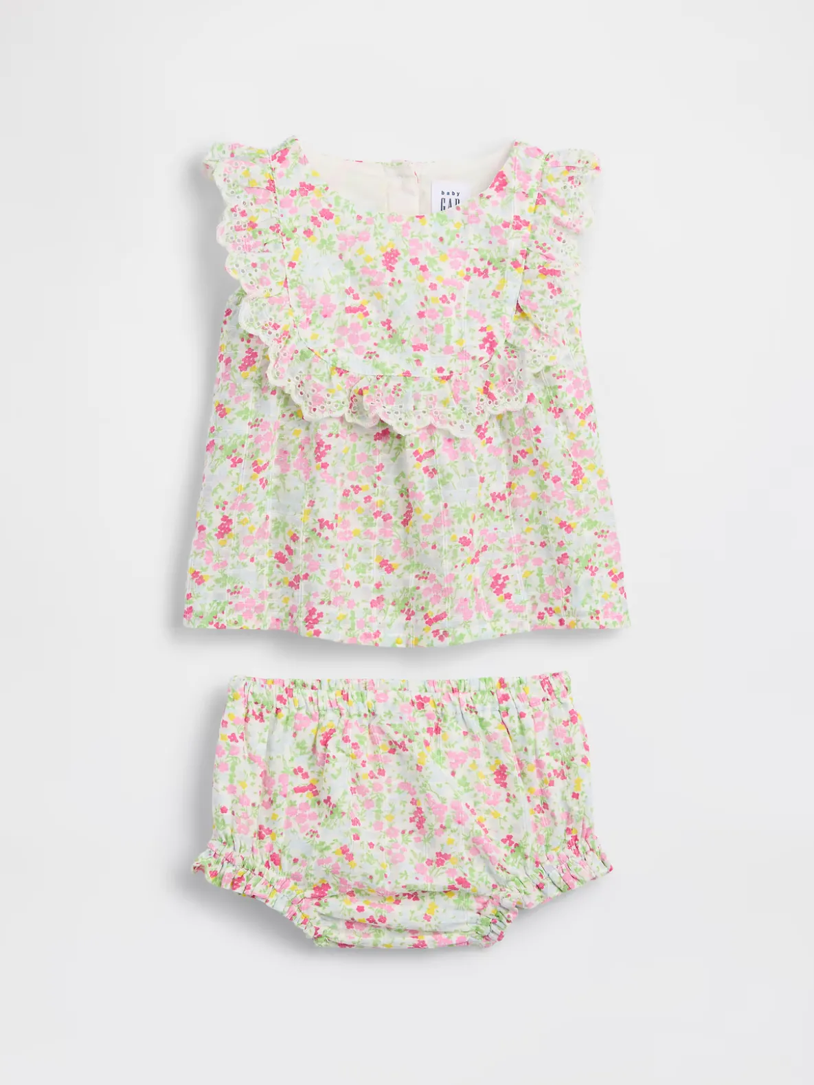 Baby Eyelet Ruffle Outfit Set