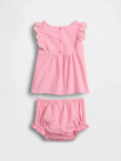 Baby Eyelet Ruffle Outfit Set