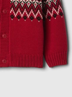 Baby Fair Isle Shawl Cardigan Set