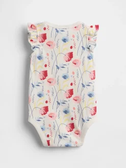 Baby First Favorites Organic Cotton Flutter-Sleeve Bodysuit