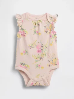 Baby First Favorites Organic Cotton Flutter-Sleeve Bodysuit