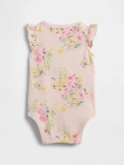 Baby First Favorites Organic Cotton Flutter-Sleeve Bodysuit