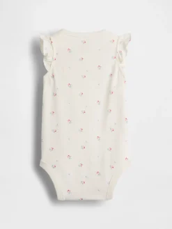 Baby First Favorites Organic Cotton Flutter-Sleeve Bodysuit