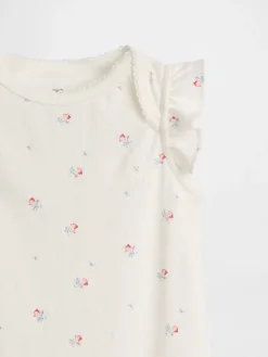 Baby First Favorites Organic Cotton Flutter-Sleeve Bodysuit