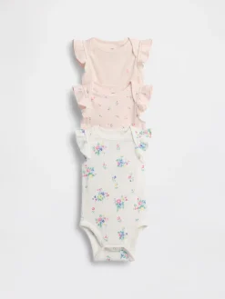 Baby First Favorites TinyRib Ruffle Bodysuit (3-Pack)