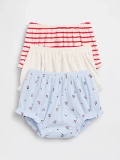 Baby First Favorites TinyRib Ruffle Bloomers (3-Pack)