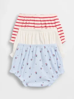 Baby First Favorites TinyRib Ruffle Bloomers (3-Pack)