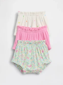 Baby First Favorites TinyRib Ruffle Bloomers (3-Pack)