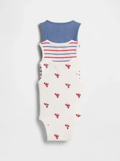 Baby First Favorites TinyRib Pocket Tank Bodysuit (3-Pack)