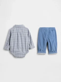 Baby Flannel & Corduroy Outfit Set