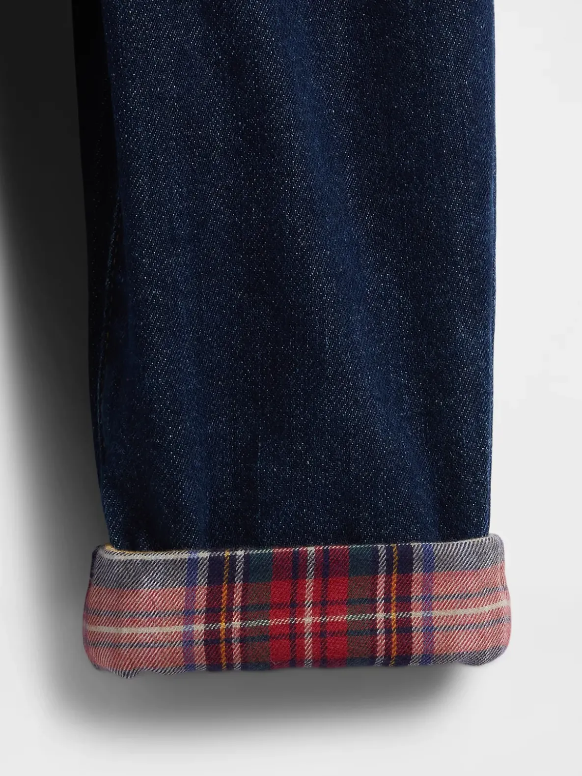 Baby Flannel & Cuffed Jeans Outfit Set