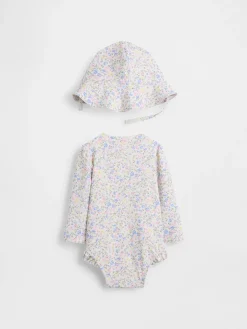 Baby Floral Rash Guard Swim Set