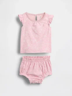 Baby Floral Ruffle Outfit Set