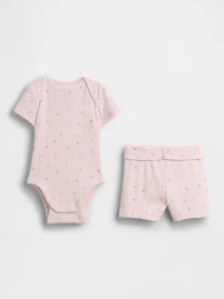 Baby Grow-With-Me TinyRib Short Set
