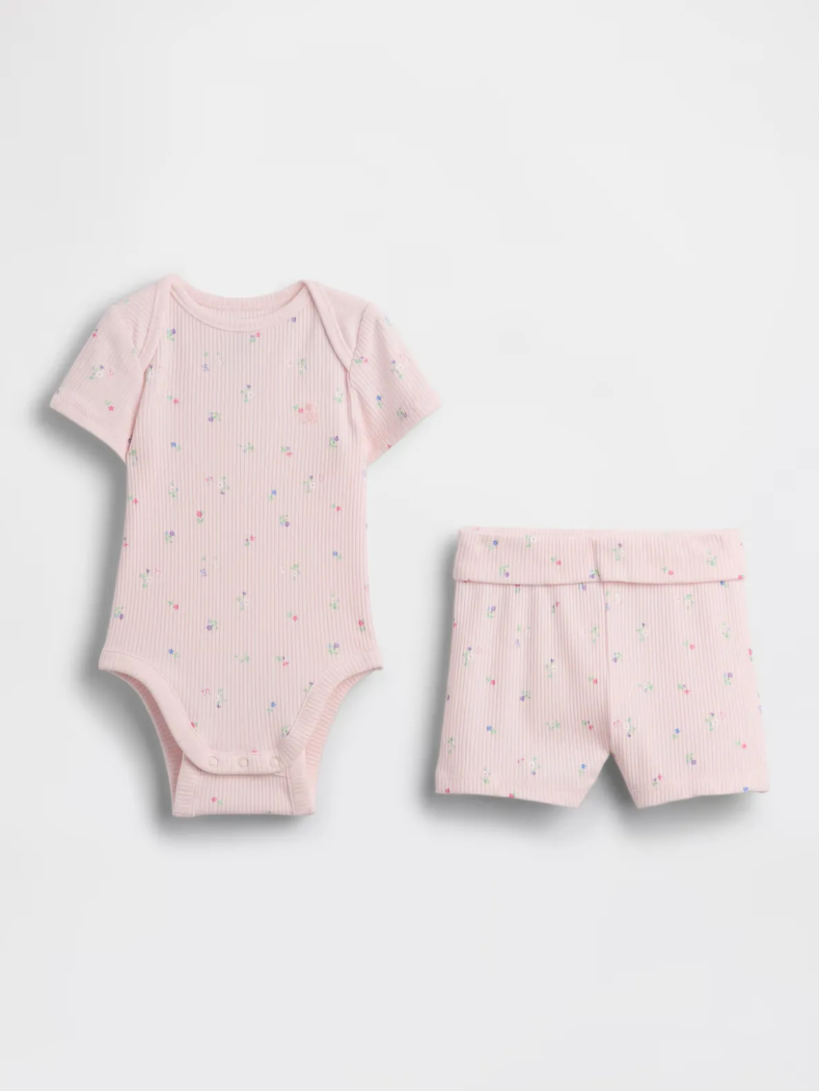 Baby Grow-With-Me TinyRib Short Set
