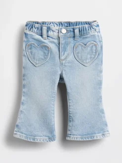 Baby Heart Pocket Flare Jeans