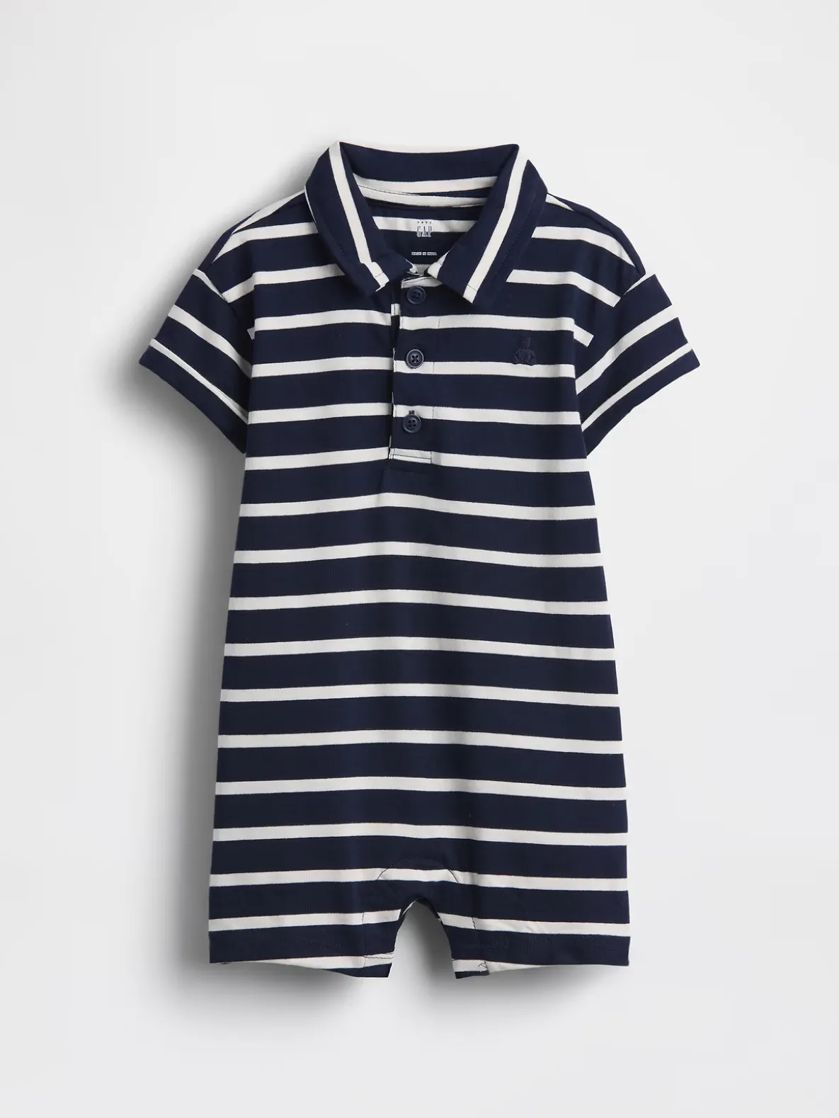 Baby Jersey Polo Shorty One-Piece