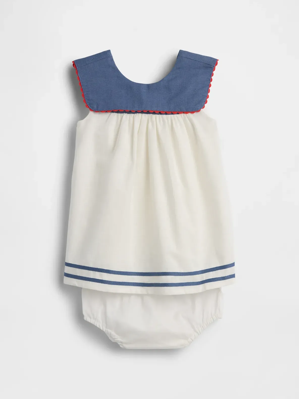 Baby Linen-Cotton Sailor Dress