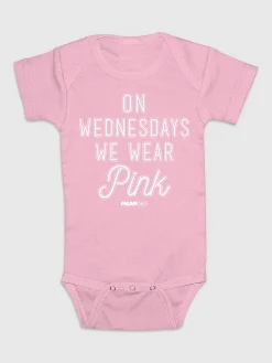 Baby Mean Girls On Wednesdays We Wear Pink Bodysuit