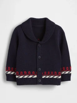 Baby Nautical Shawl Cardigan Sweater