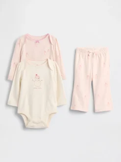 Baby Organic Cotton Bodysuit Outfit Set (3-Pack)
