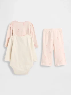 Baby Organic Cotton Bodysuit Outfit Set (3-Pack)