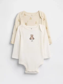Baby Organic Cotton Brannan Bear Bodysuit (2-Pack)